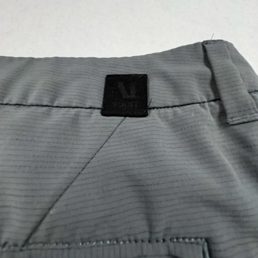 Vuori Meta Shorts Mens 36 Gray Stripe 8 Inseam Stretch Tech Golf Casual V399